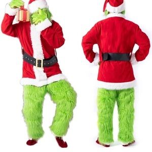Men’s 3XL Grinch Santa Costume